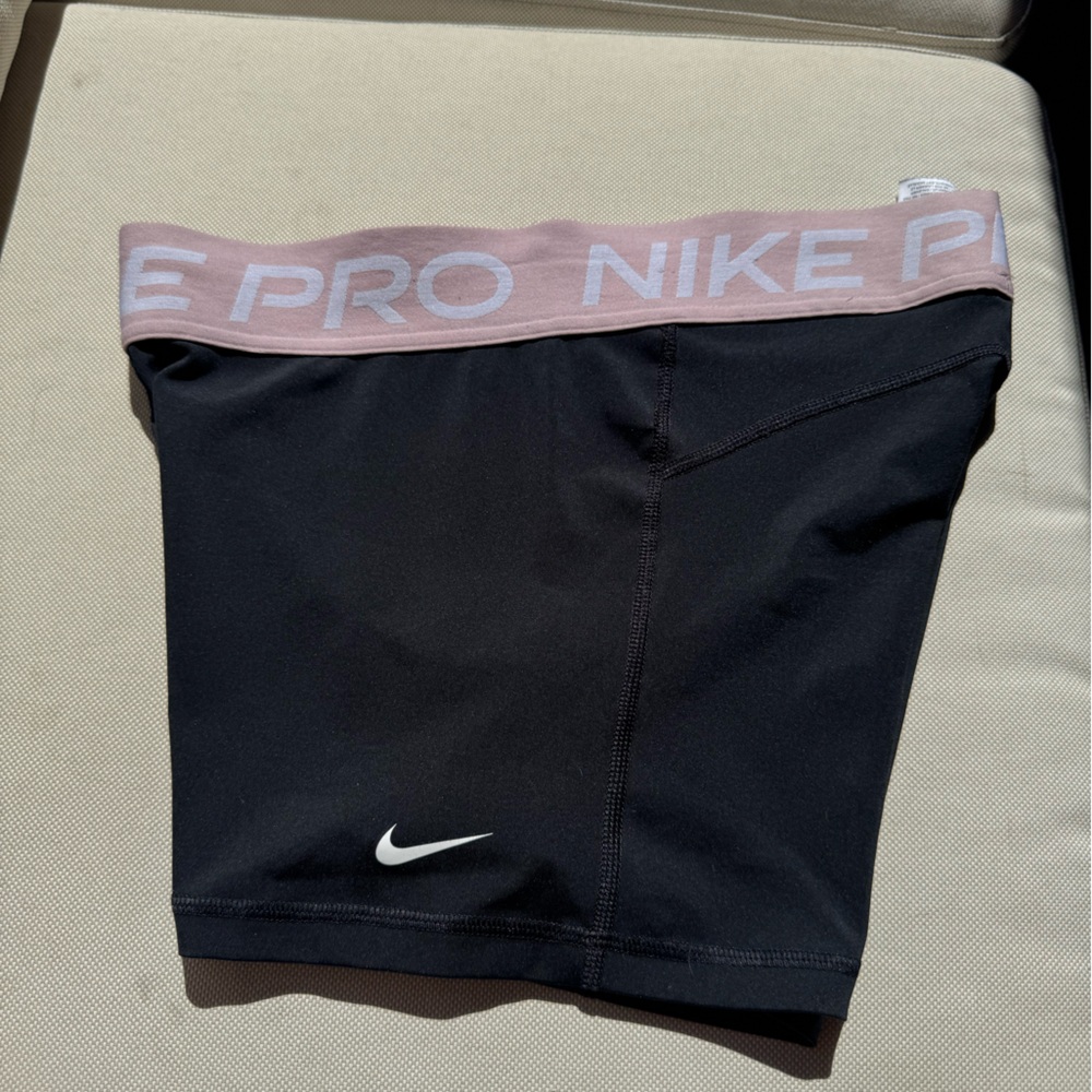 Nike Pro 3” Black and Pink Athletic Shorts